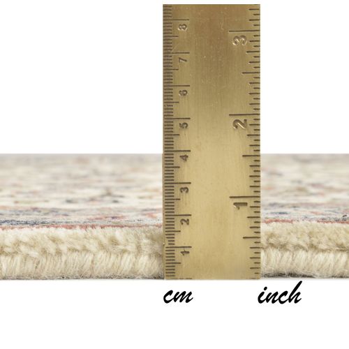 Tapis D'orient Noué à La Main Benares 70x140 Cm - Crème