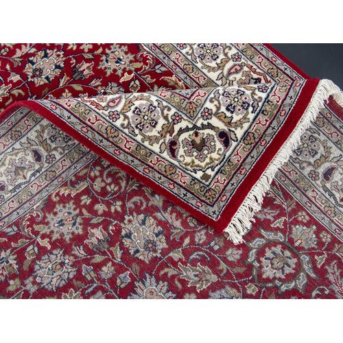 Tapis D'orient Noué à La Main Benares 40x60 Cm - Rouge