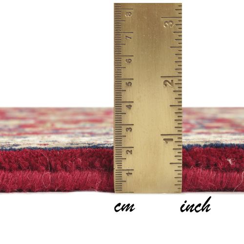 Tapis D'orient Noué à La Main Benares 60x90 Cm - Rouge