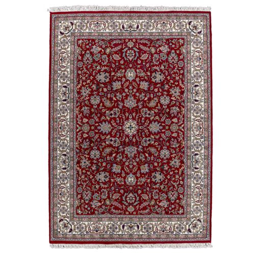Tapis D'orient Noué à La Main Benares 250x350 Cm - Rouge