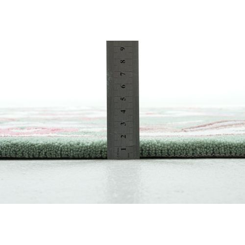 Tapis Tufté Main Avec Bordure En Design Aubusson - Ming 190x290 Cm - Vert