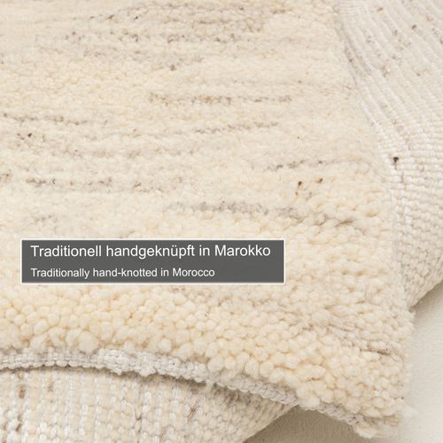 Tapis Berbère Original En Laine Hadj 70x620 Cm - Beige