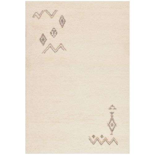 Tapis Berbère Original En Laine Hadj 60x120 Cm - Blanc