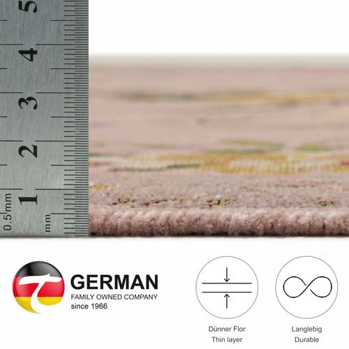 Tapis Floral Tissé Plat Flomi 240x330 Cm - Rose