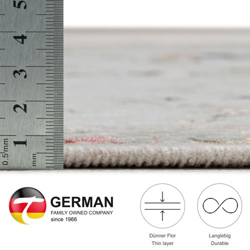 Tapis Floral Tissé Plat Flomi 200x290 Cm - Menthe