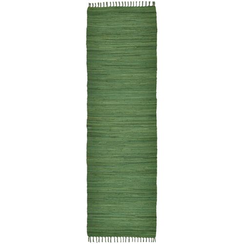 Tapis Réversible En Coton Happy Cotton 70x250 Cm - Vert Foncé