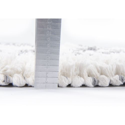 Tapis De Bain Lavable à Franges  Ethno Bath 70x120 Cm - Blanc