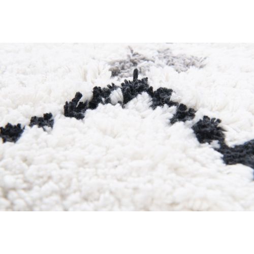 Tapis De Bain Lavable à Franges Ethno Bath 60x100 Cm - Blanc