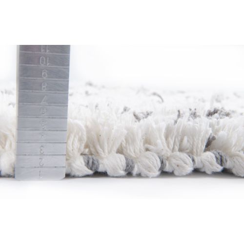 Tapis De Bain Lavable à Franges Ethno Bath 60x100 Cm - Blanc