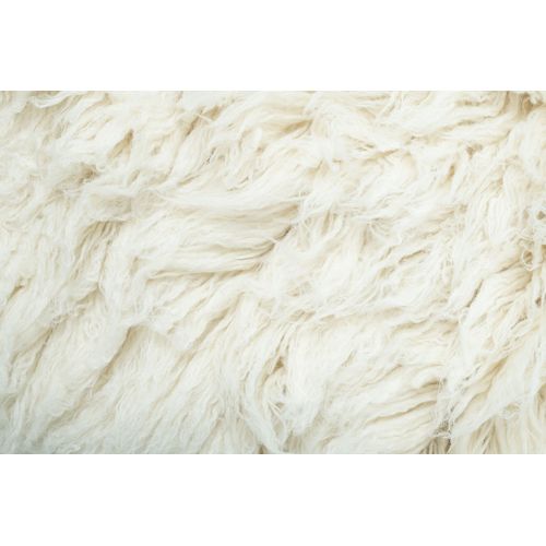 Tapis Flokati Grec Original Flokos XXL Diam 100 Cm - Crème