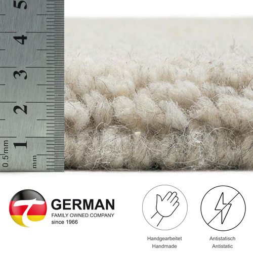 Tapis Berbère Original En Laine Hadj Diam 150 Cm - Sable