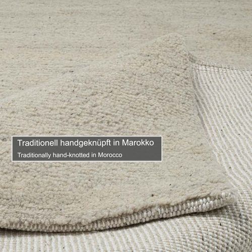 Tapis Berbère Original En Laine Hadj 140x200 Cm - Sable