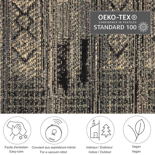 Tapis Pour Intérieur Et Extérieur Aurora 60x100 Cm - Gris