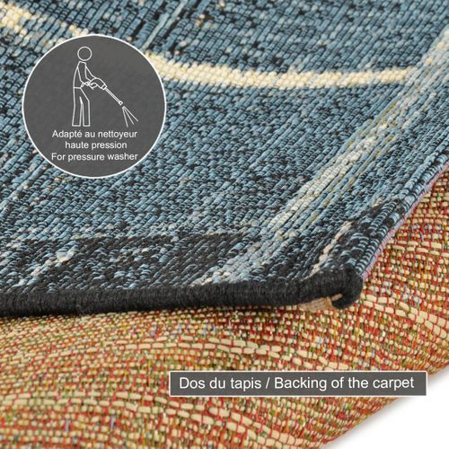 Tapis Pour Intérieur Et Extérieur Aurora 240x340 Cm - Bleu