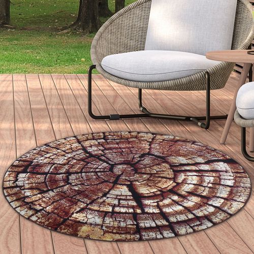 Tapis Pour Intérieur Et Extérieur Aurora Diam 300 Cm - Marron