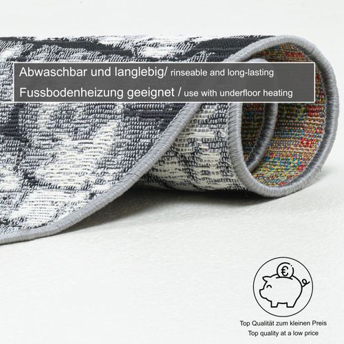 Tapis Pour Intérieur Et Extérieur Aurora Diam 240 Cm - Gris