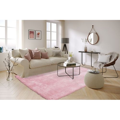Tapis Shaggy Uni Cozy 85x155 Cm - Rose