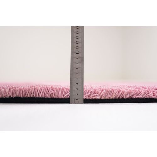 Tapis Shaggy Uni Cozy Diam 190 Cm - Rose