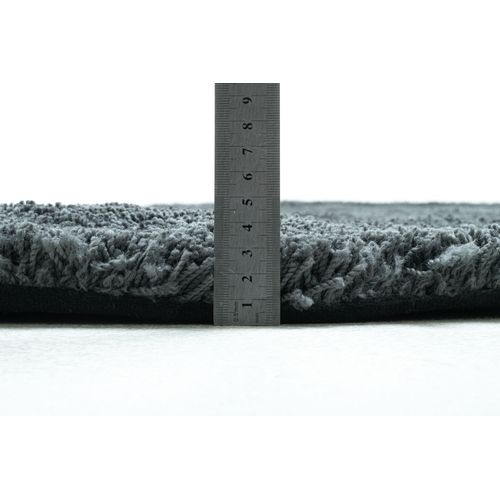 Tapis Shaggy Uni Cozy Diam 100 Cm - Anthracite