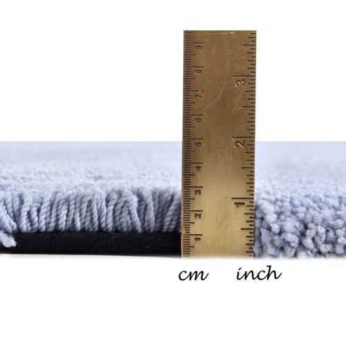 Tapis Shaggy Uni Cozy 65x135 Cm - Bleu Clair