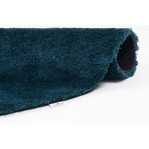 Tapis Shaggy Uni Cozy Diam 140 Cm - Bleu Pétrole