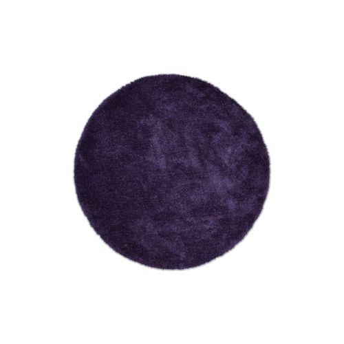 Tapis Shaggy Uni Cozy Diam 100 Cm - Violet