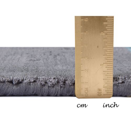 Tapis En Viscose Tissé Main Aspect Vieilli - Shine 300x400 Cm - Anthracite