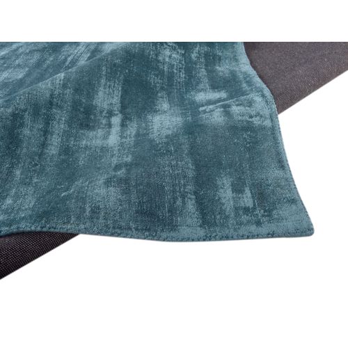 Tapis En Viscose Tissé Main Aspect Vieilli - Shine 50x80 Cm - Aqua