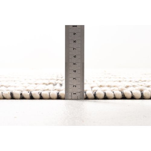 Tapis Scandinave Tissé Main Colored Macramé 140x200 Cm - Crème