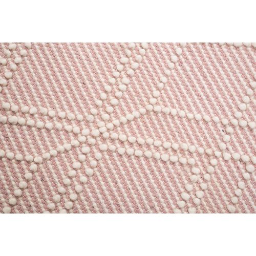 Tapis Scandinave Tissé Main Colored Macramé 65x135 Cm - Rose
