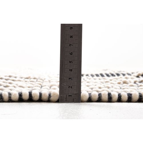 Tapis Scandinave Tissé Main Colored Macramé 190x290 Cm - Gris