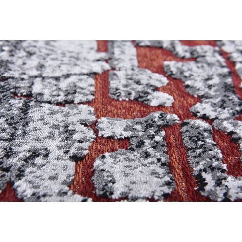 Tapis Tissé Plat Orelia 75x150 Cm - Rouge