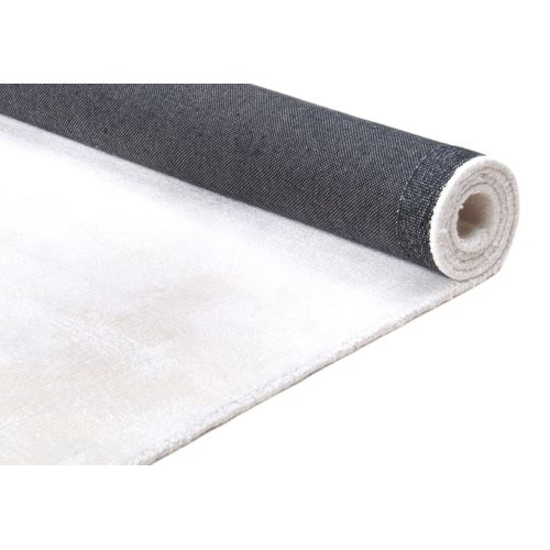 Tapis En Viscose Tissé Main Aspect Vieilli - Shine 300x400 Cm - Blanc