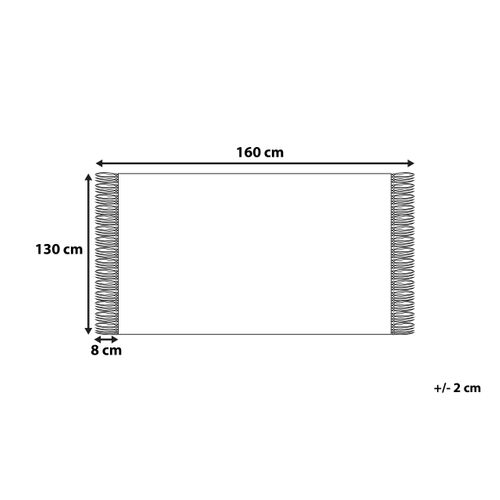 Couverture En Coton 130 X 160 Cm Beige Tilmi