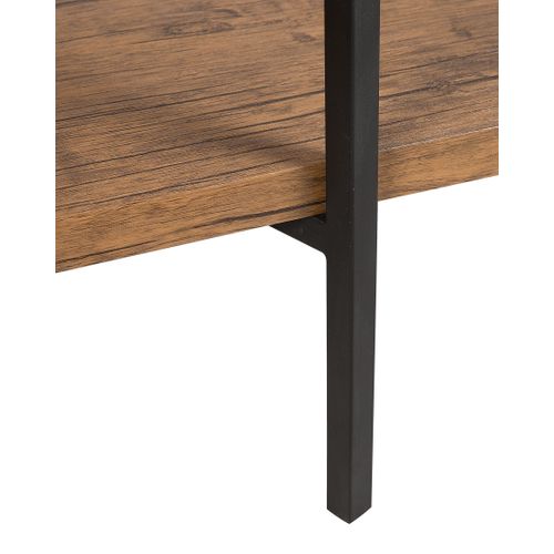 Bibliothèque 4 Étagères Bois Foncé Compton