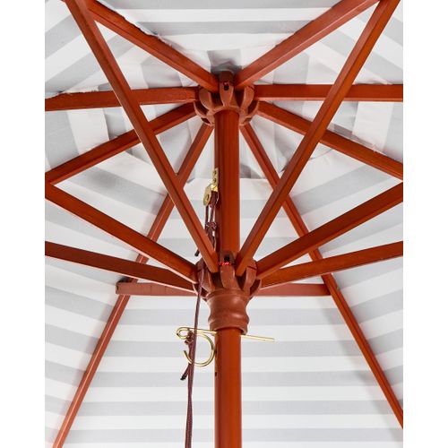 Parasol Toile à Rayures Noires Et Blanches Ferentillo