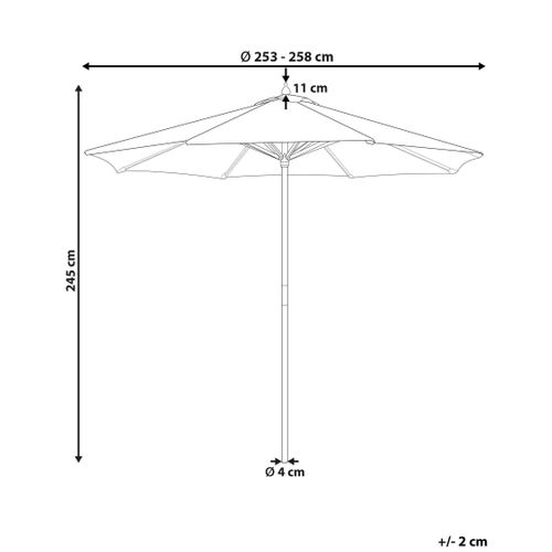 Parasol Toile à Rayures Noires Et Blanches Ferentillo