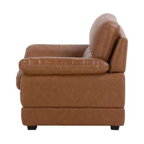 Fauteuil Cuir Pu Marron Horten