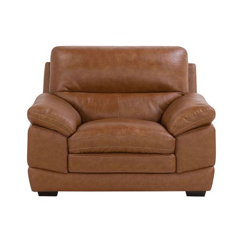 Fauteuil Cuir Pu Marron Horten