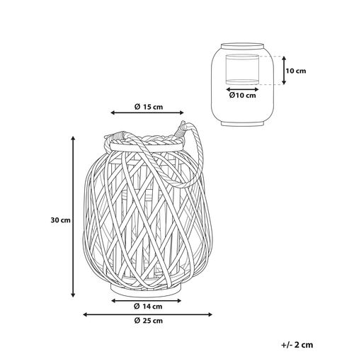 Lanterne Noire De 30 Cm Mauritius