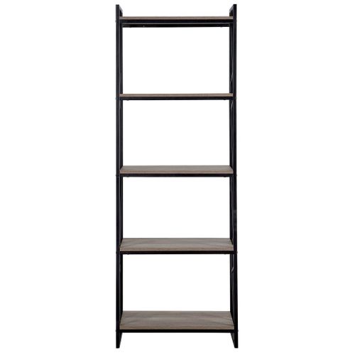 Bibliothèque 5 Étagères Bois Foncé Forres