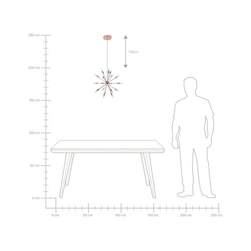 Lampe Suspension Maguse Métal Cuivré