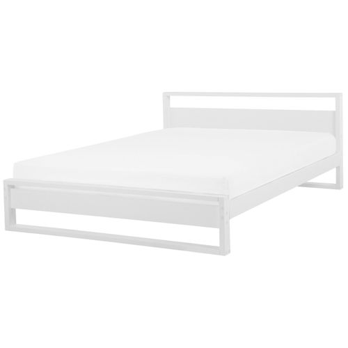 Lit Avec Sommier Bois De Pin Giulia 180 X 200 Cm Blanc