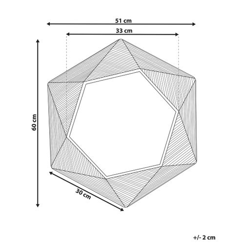 Miroir 60 Cm Doré Bastia