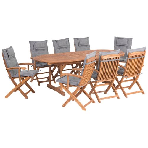 Set De Salle à Manger Bois Solide Gris Maui