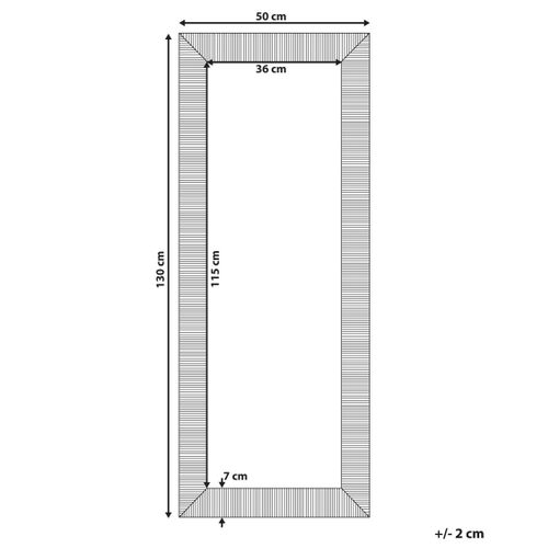 Miroir 130 Cm Noir Draveil