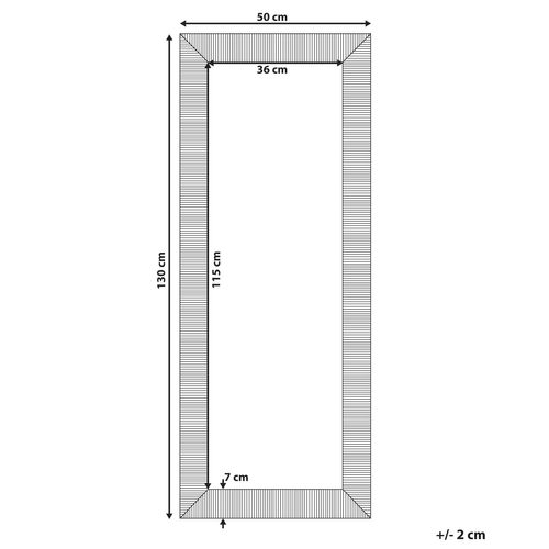 Miroir 130 Cm Noir Draveil