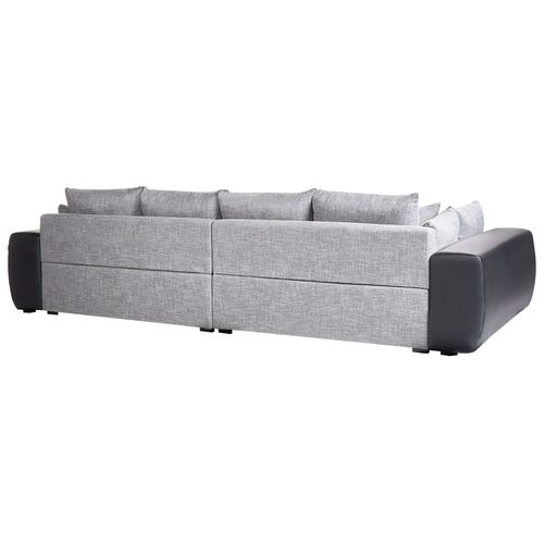 Canapé 4 Places En Tissu Gris Foncé Et Noir Torpo