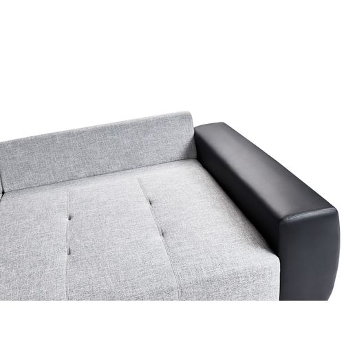 Canapé 4 Places En Tissu Gris Foncé Et Noir Torpo