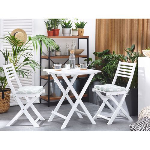 Ensemble Pour Bistro Avec Coussin Bois Vert Menthe Fiji